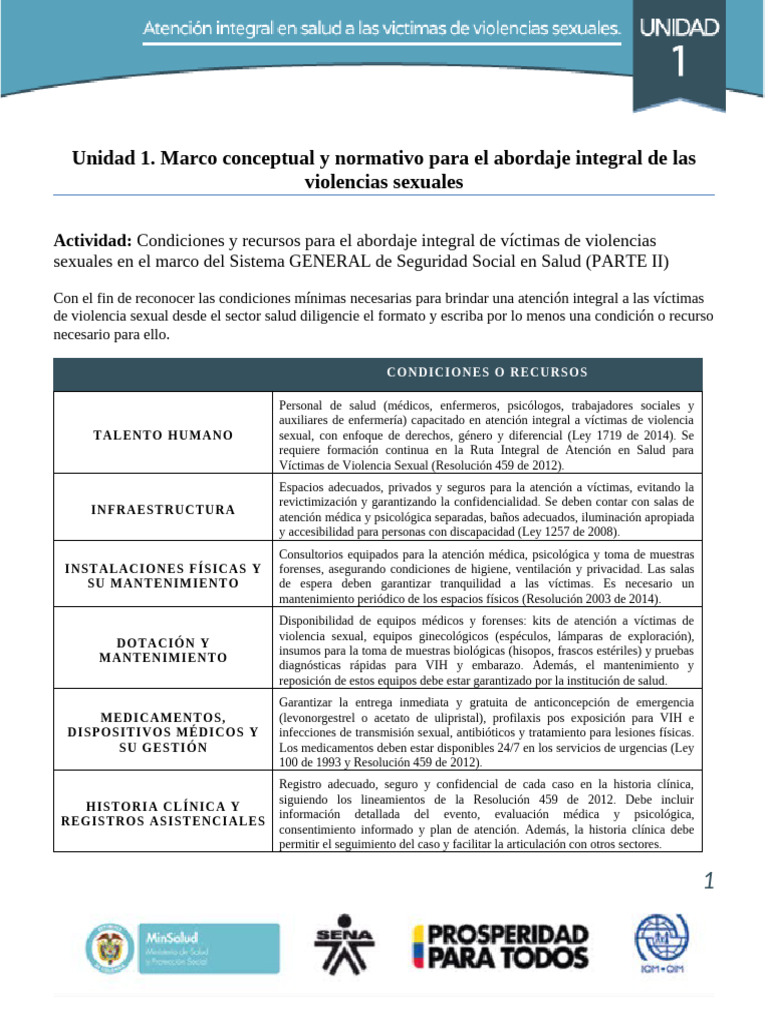 Abordaje Integral de Violencias Sexuales | PDF | Historial médico ...