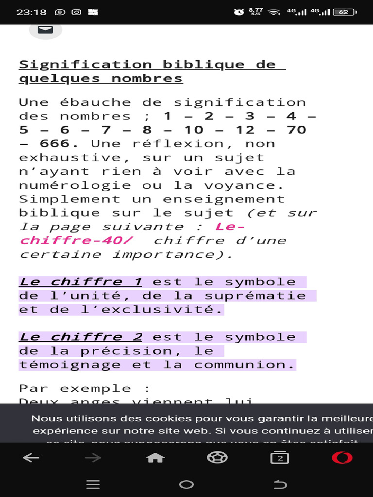 Signification Des Chiffres PDF — free download