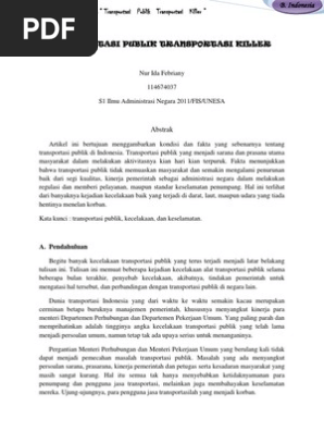 Artikel Non Penelitian Transportasi Publik