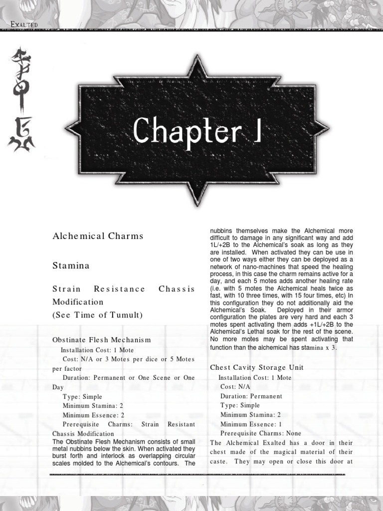 Alchemical Exalted Charms Guide | PDF | Lighting | Perception