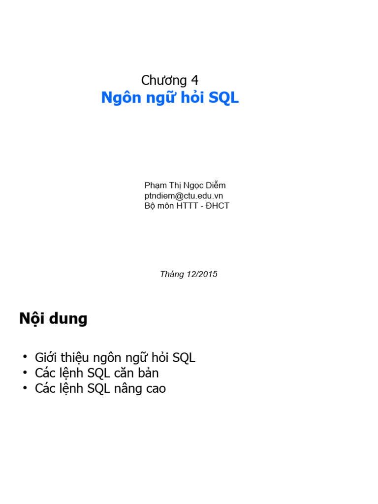 C4 Ngon Ngu Hoi SQL | PDF