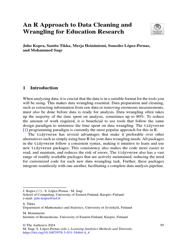R Data Cleaning for Education Research | PDF | Computer File | Errors ...