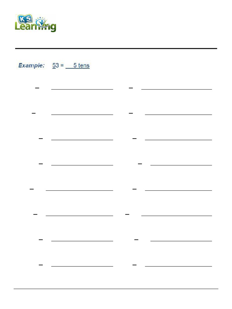 3rd Grade Math - K5 Learning Full Texas Curriculum Worksheet Bundle ...