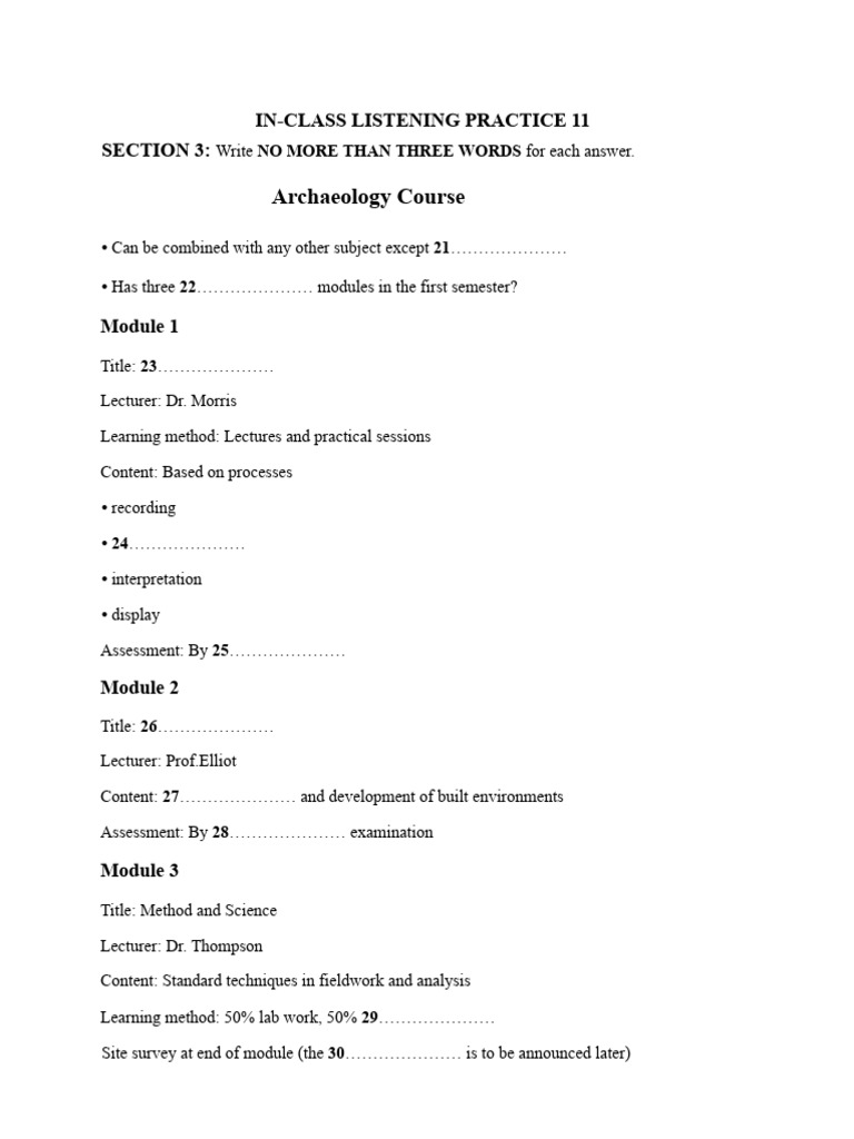 Listening Practice 11 | PDF