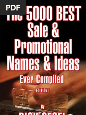 eBook the 5000 Best Sale and Promotional Names and Ideas
