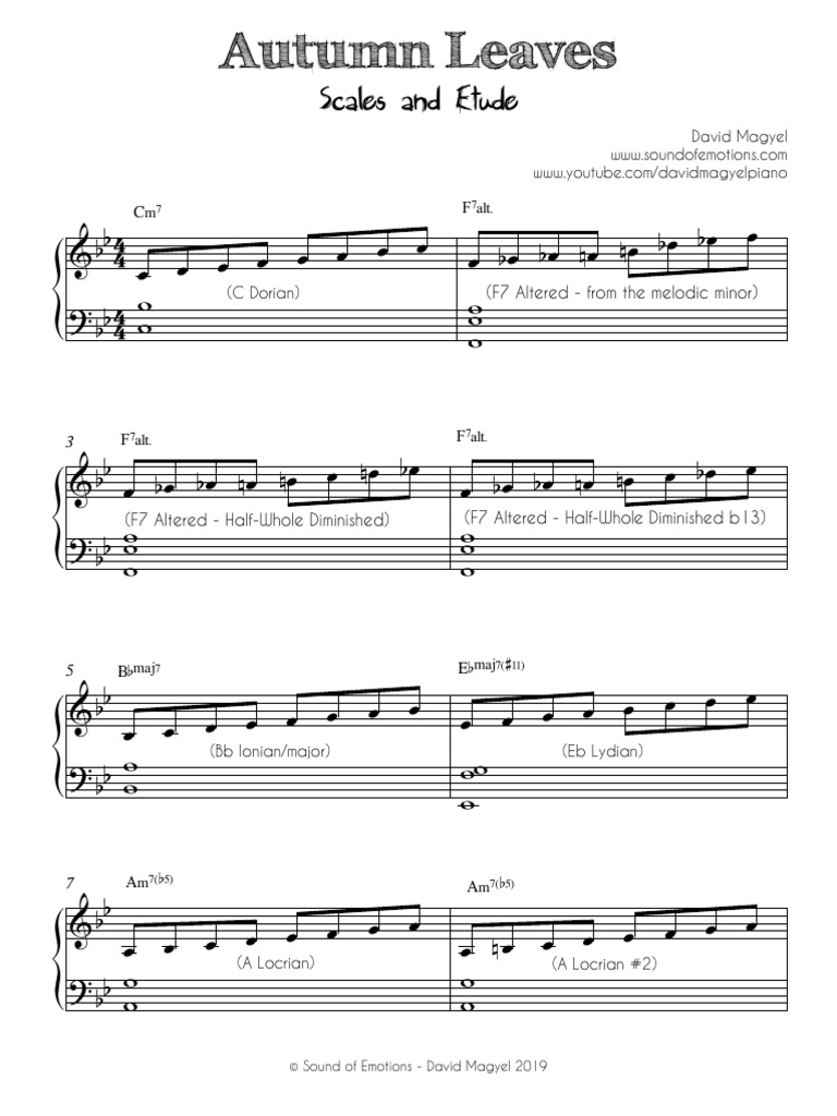 Autumn Leaves Step 1 Scales For Improvisation Ctquag | PDF