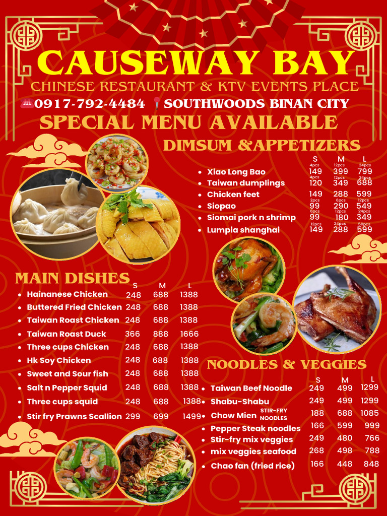 Chinese Restaurant Menu in Binan City | PDF | Chinese Cuisine | Cuisine