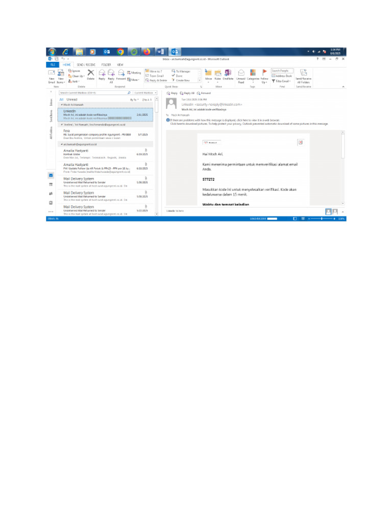 Screenshoot Outlook | PDF