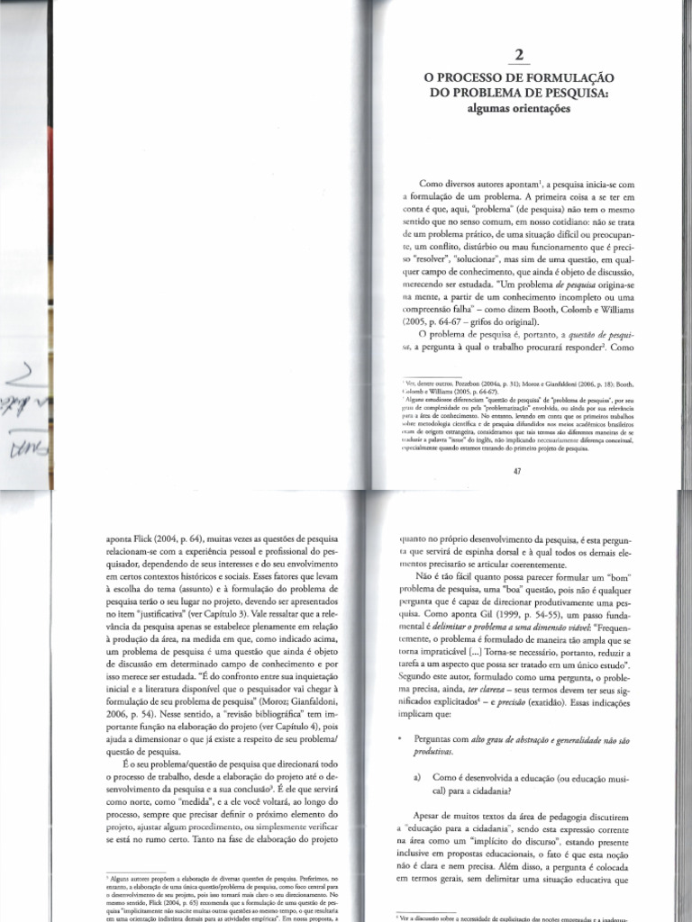 Cap 2 e 3 Livro Maura Penna Construindo o Primeiro Projeto de Pesquisa ...