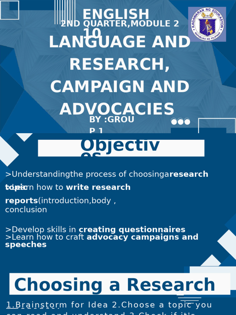 Research and Advocacy Skills Guide | PDF