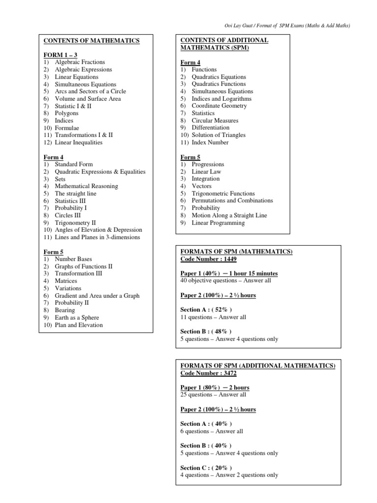 Mathematics Form 5 Matrices Simultaneous