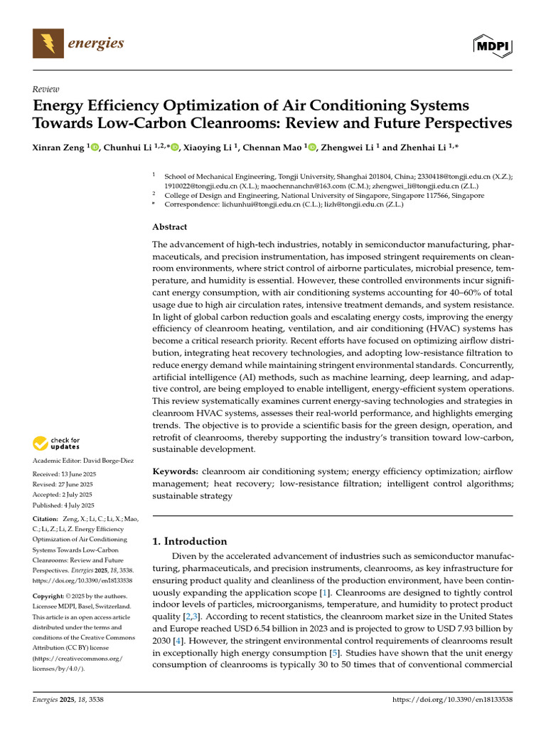 Energy Efficiency Optimization of Air Conditioning | PDF | Energy ...