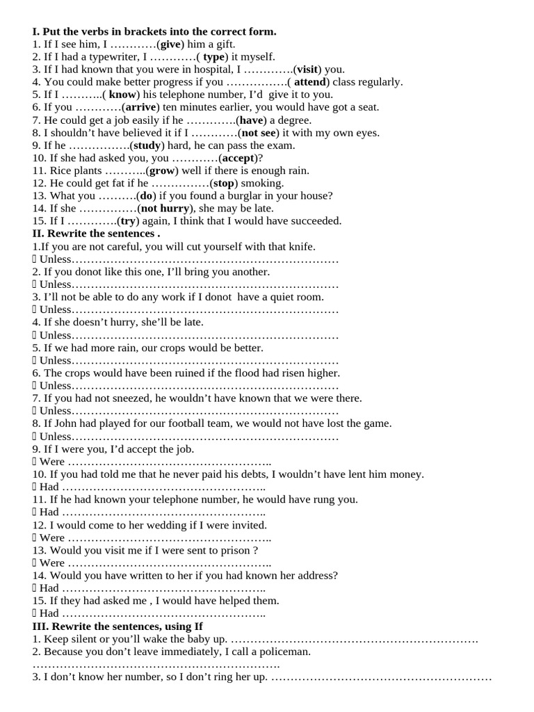 Verb Forms and Sentence Rewriting Exercises | PDF