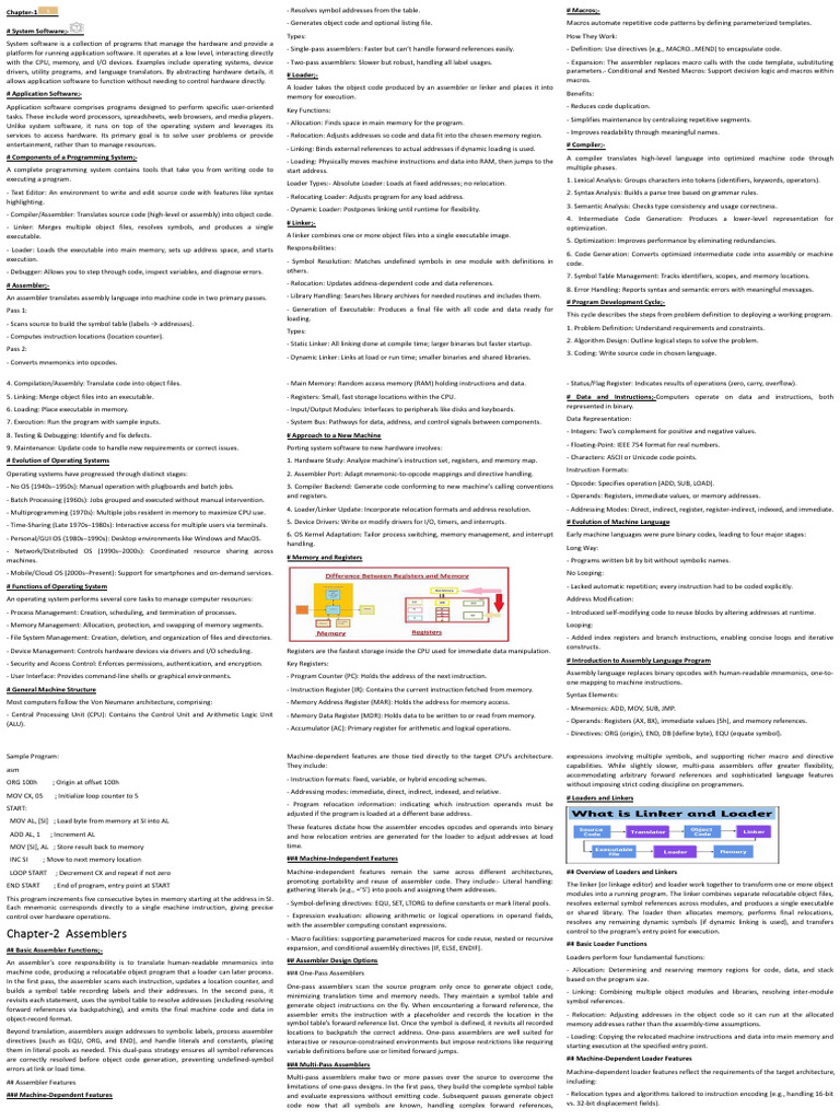 Overview of System and Application Software | PDF | Assembly Language ...