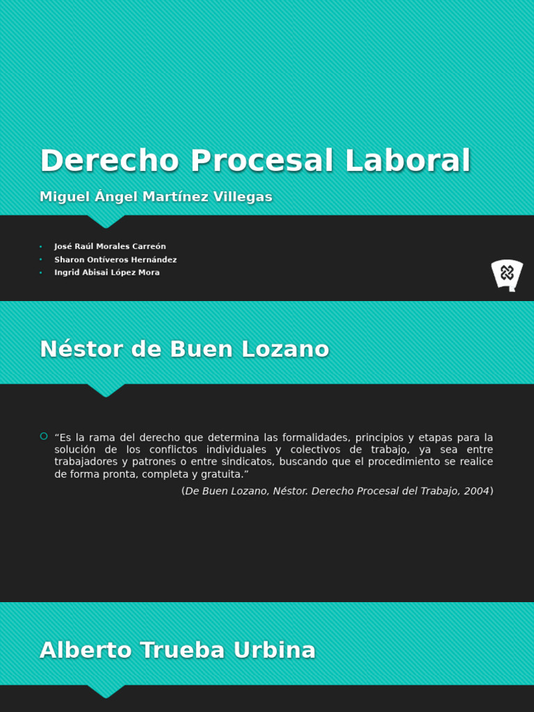 Guía del Derecho Procesal Laboral | PDF | Ley procesal | Derecho laboral