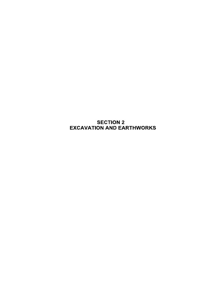 Section 002 - Excavation and Earthworks | PDF