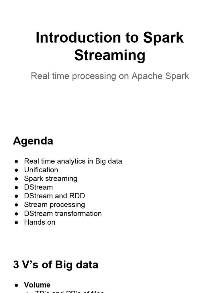 Spark Streaming: Real-Time Data Processing | PDF | Apache Spark ...