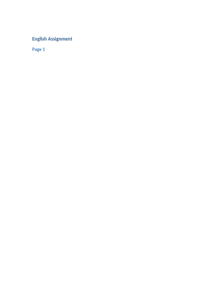English Assignment | PDF