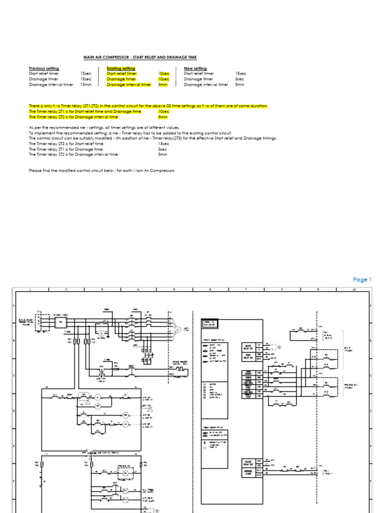 Main Air Compressor Timer Modifications | PDF | Timer | Control Engineering