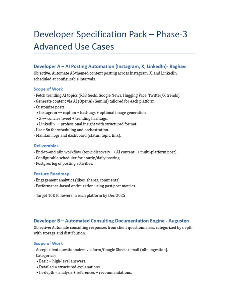 Developer Specification Pack Phase3 | PDF | Customer Relationship ...