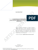 Pré-Projeto: A Engenharia de Produção Como Sistema Ordenador Dos Meios de Produção