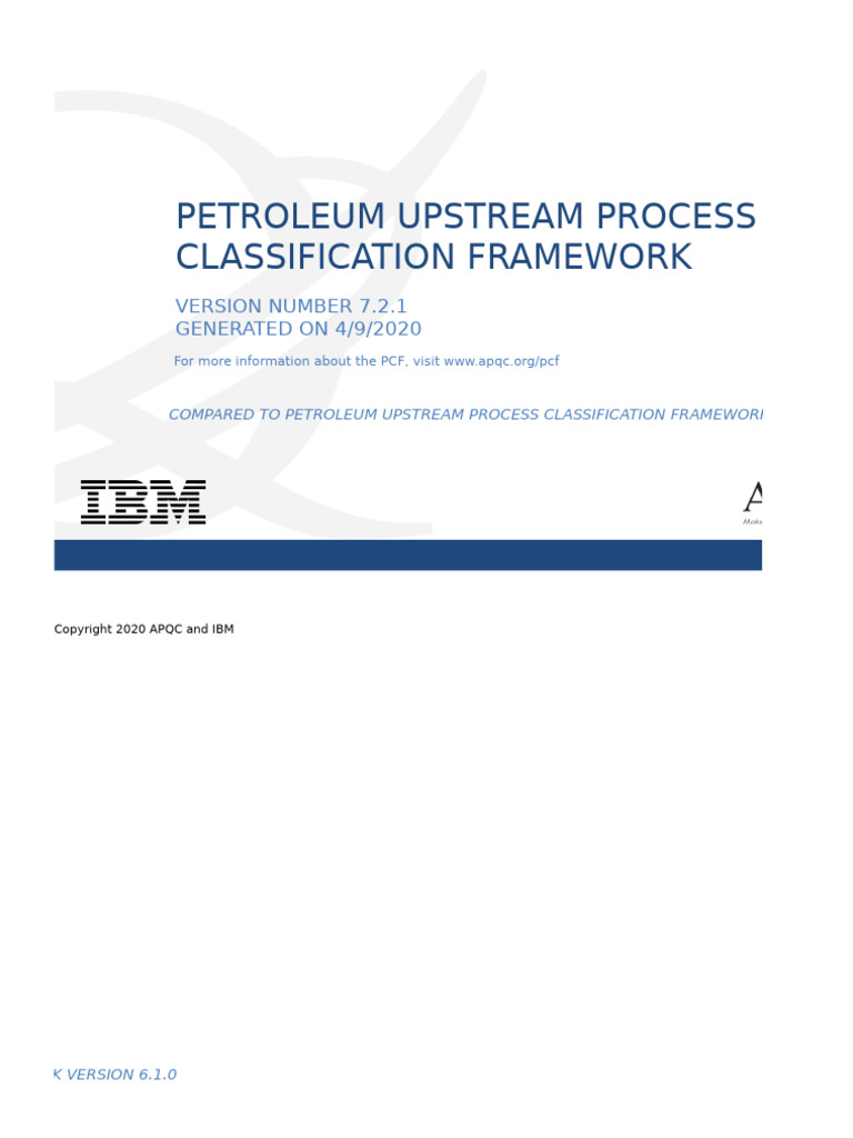 Petroleum Upstream Process Framework 7.2.1 | PDF | Strategic Management ...