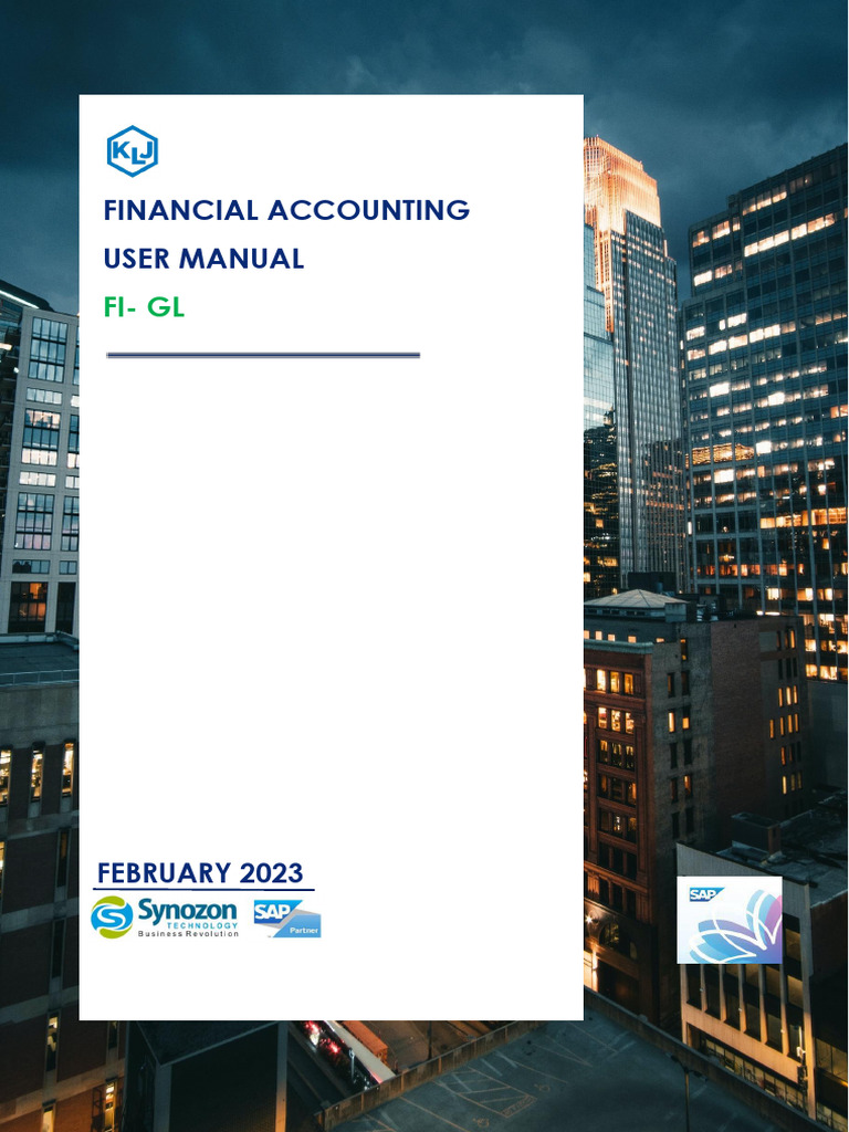 Financial Accounting User Manual FI-GL | PDF | Debits And Credits ...