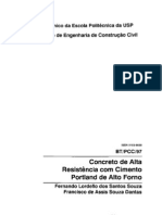 Concreto de alta resistência com cimento portland de alto forno