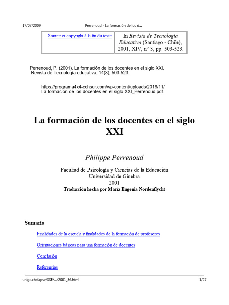 Formación docente en el siglo XXI | PDF | Plan de estudios | Evaluación