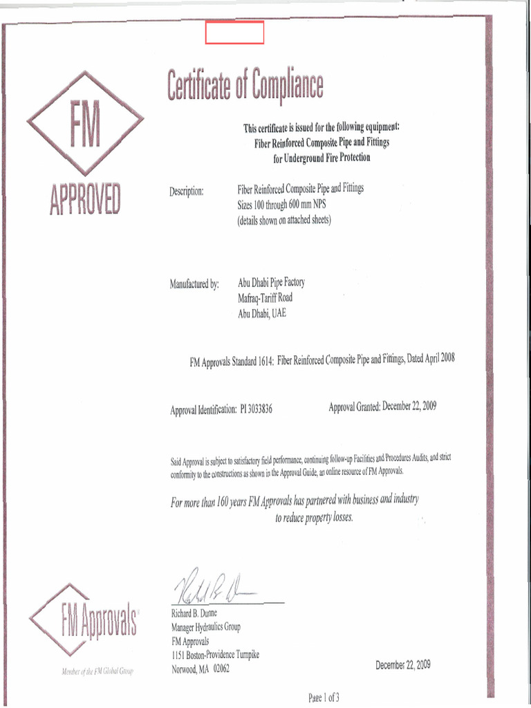 Att 2 - FM Certificate | PDF