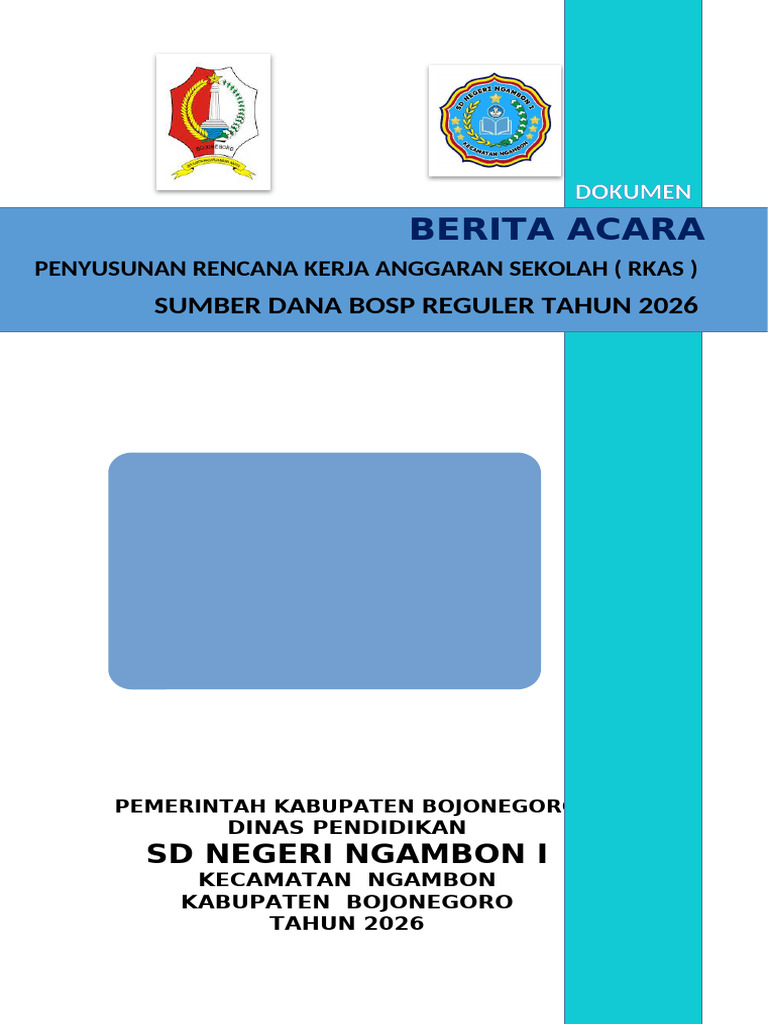 RKAS SD Negeri Ngambon I 2026 | PDF