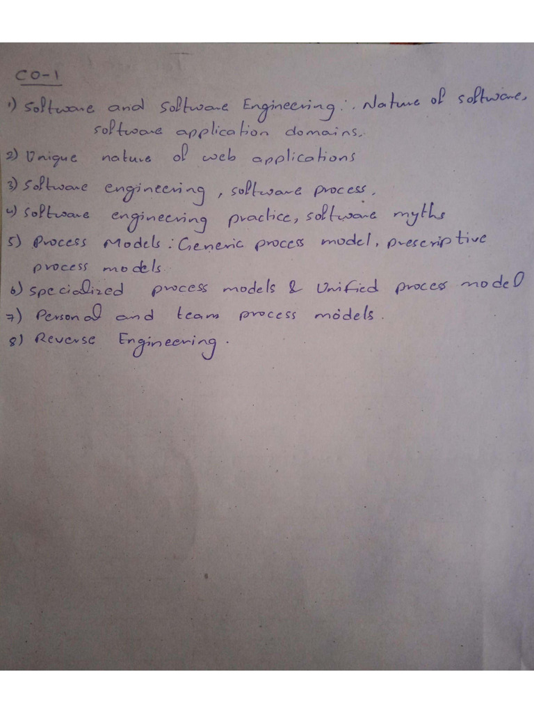 ASE CO-1 Notes | PDF