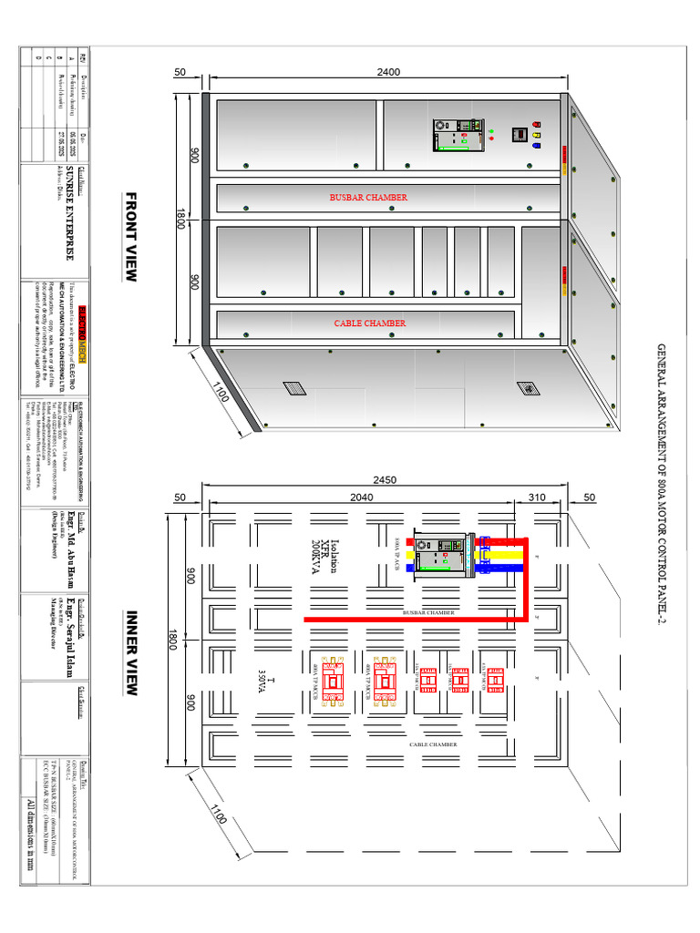 800A Motor Control Panel Layout | PDF