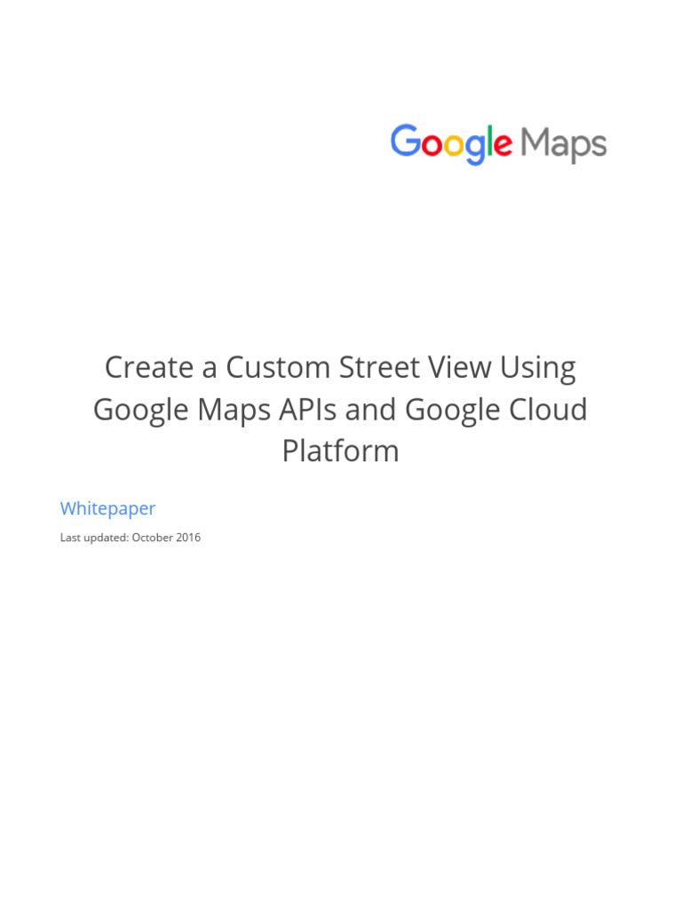 Custom Street View with Google Maps API | PDF | Cloud Computing ...