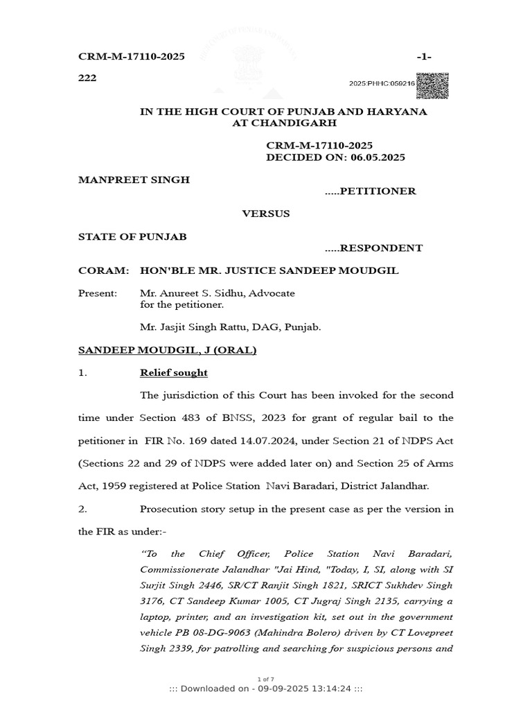 CRM-M 17110 2025 06 05 2025 Final Order | PDF | Bail | Criminal ...