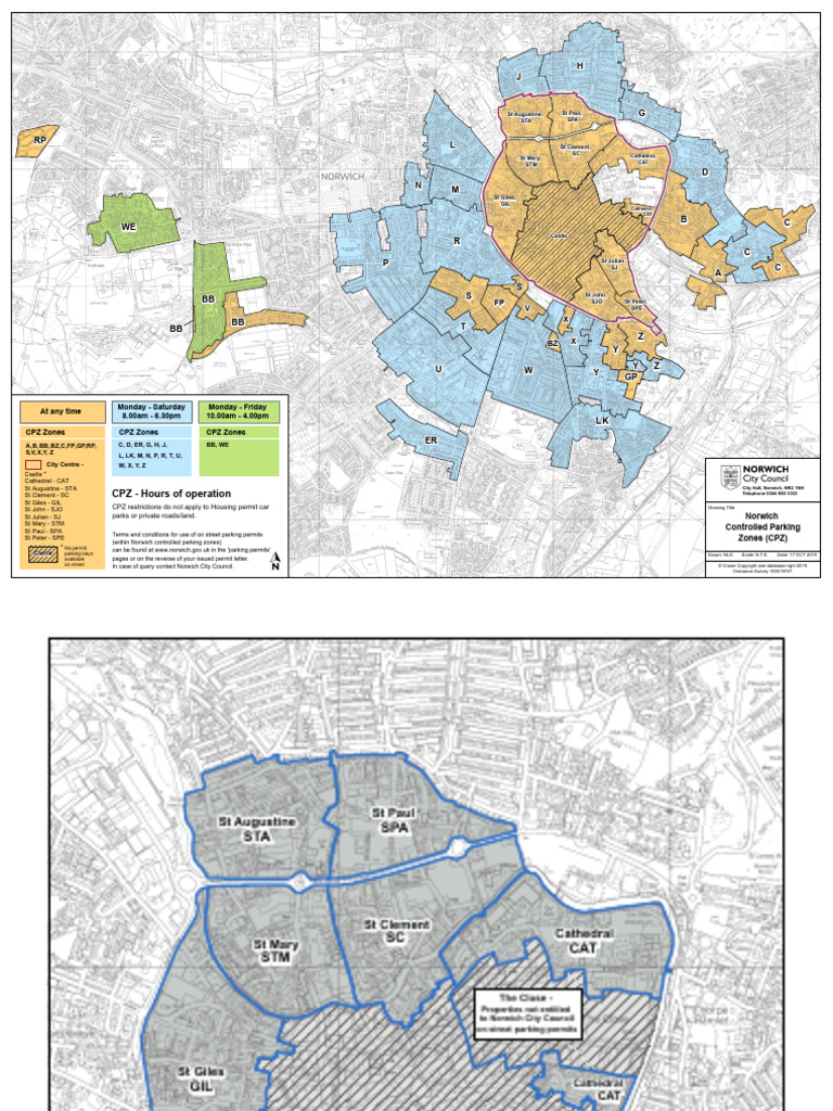 Norwich Controlled Parking Zones Map | PDF