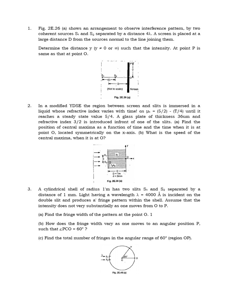 Interference Patterns in Double Slit Experiments | PDF