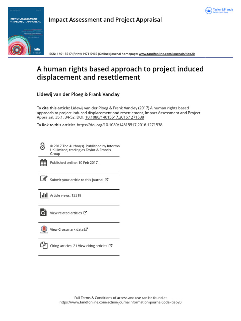 Human Rights in Project Resettlement | PDF | Human Rights | African ...
