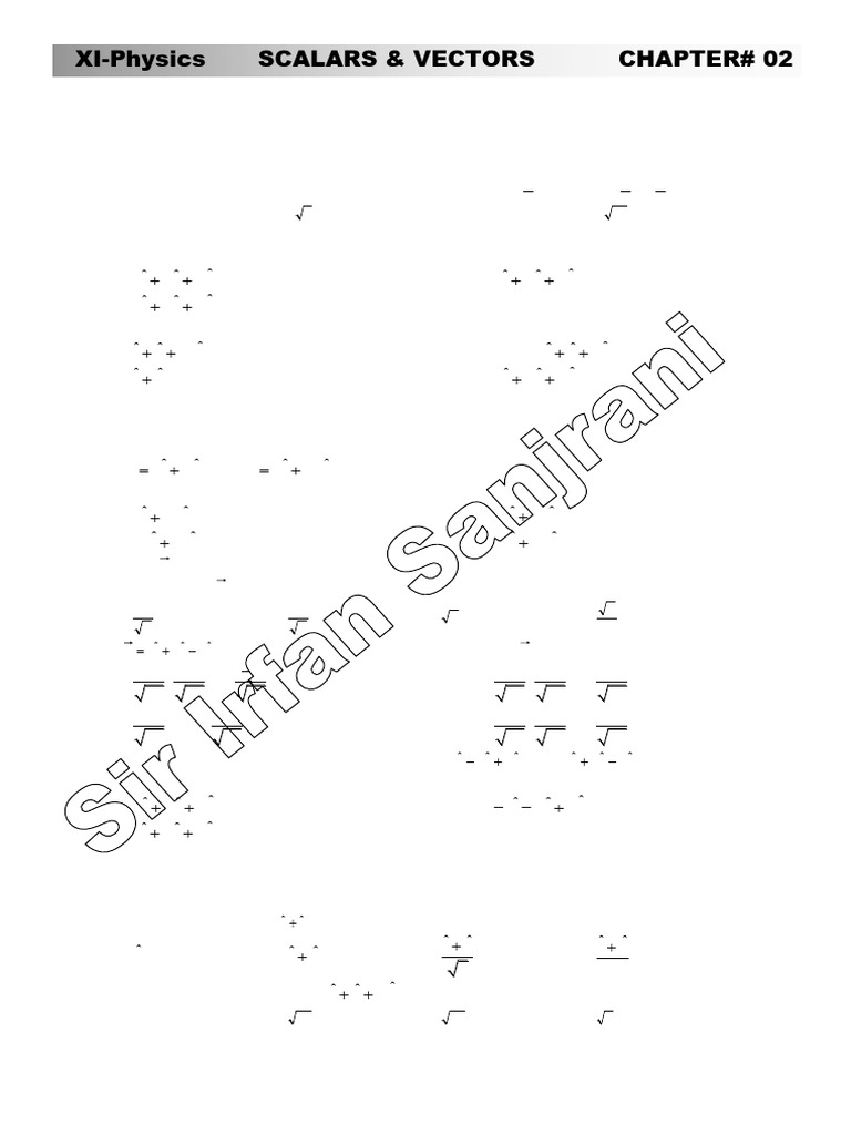 Scalars and Vectors in Physics | PDF | Euclidean Vector | Rotation