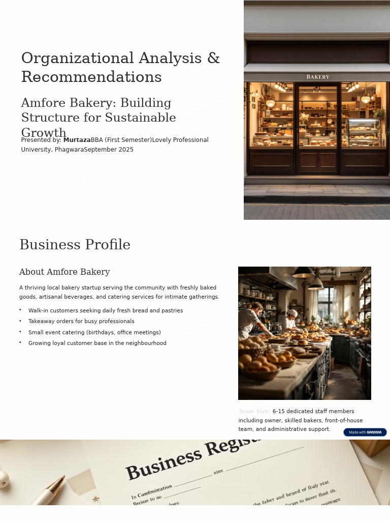 Amfore Bakery: Growth Strategy Analysis | PDF | Performance Indicator ...
