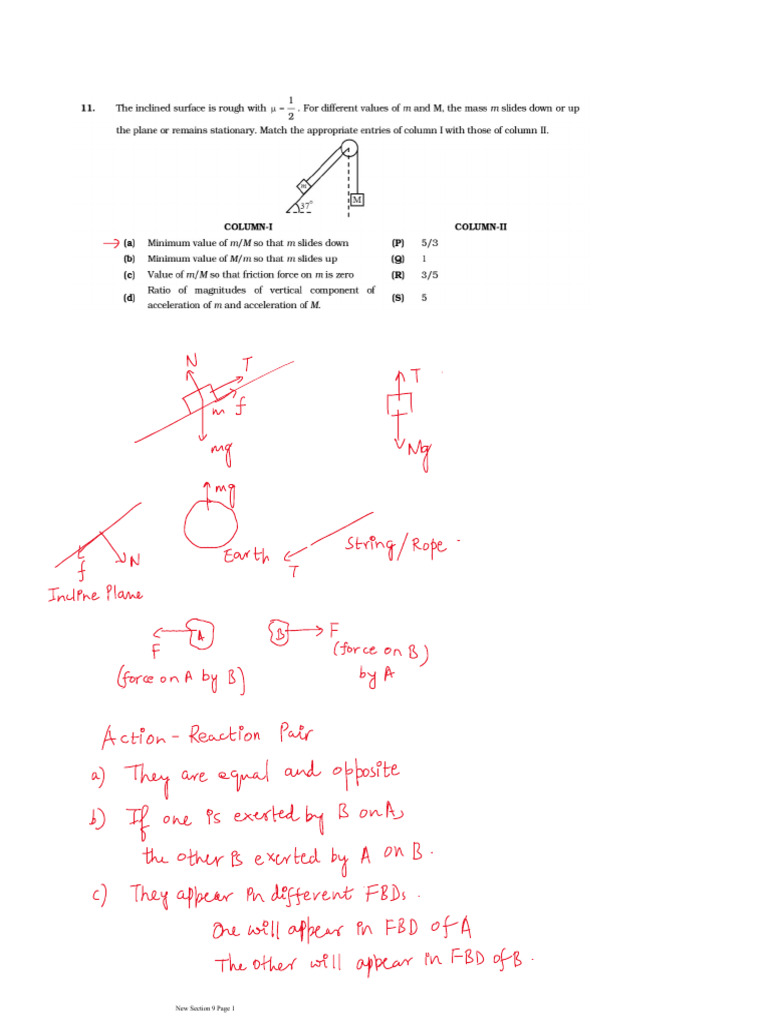 Dynamics Review Class 1 | PDF