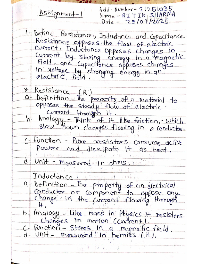 Ritik 'EE' Assignment | PDF