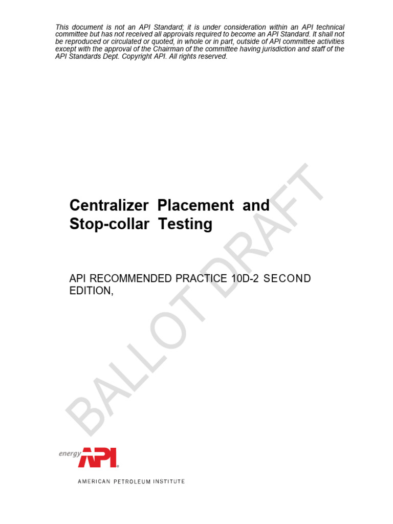 Centralizer Placement & Stop-Collar Testing | PDF | Accuracy And ...