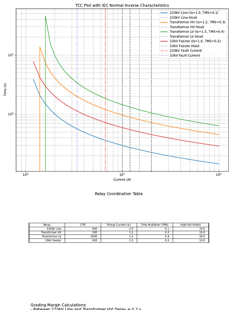 Relay Coordination and TCC Analysis | PDF