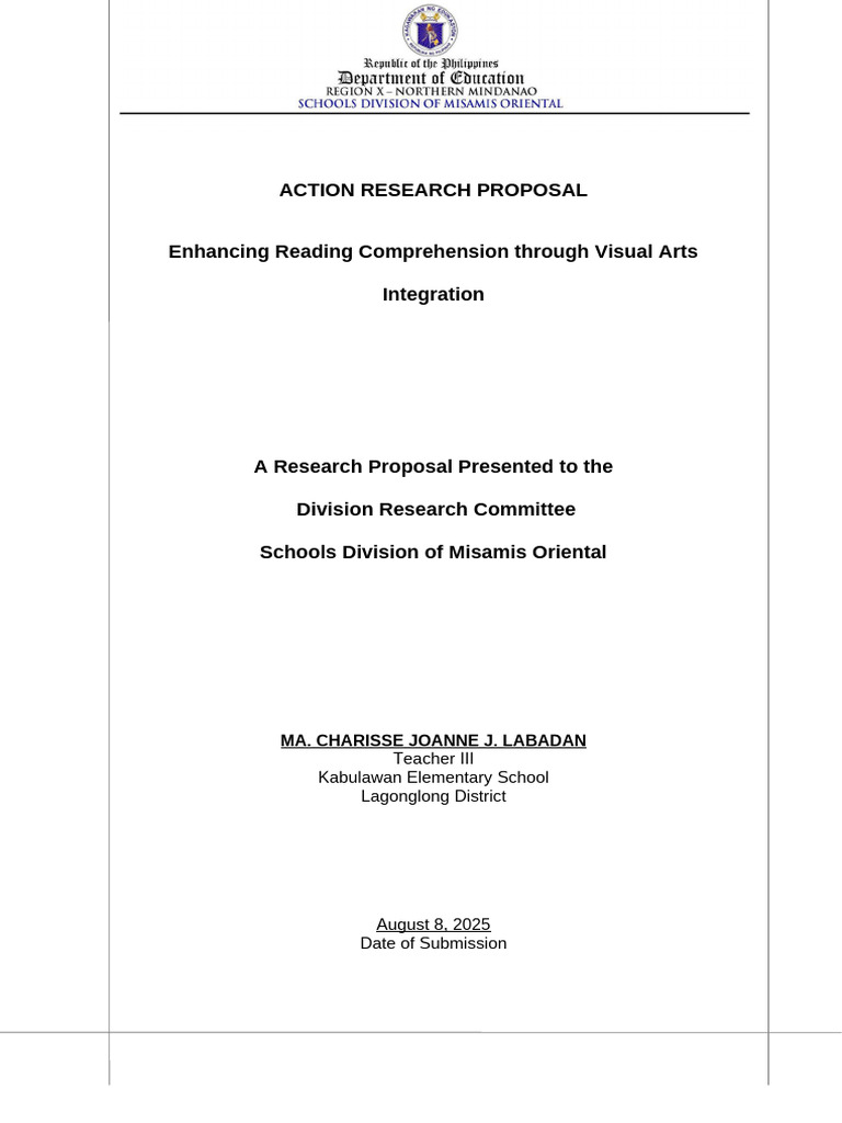2025 Research Proposal Final | PDF | Reading Comprehension | Procedural ...