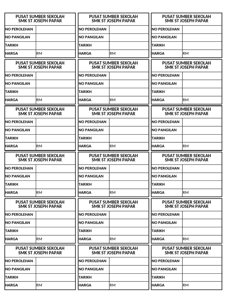 Sticker Perolehan | PDF