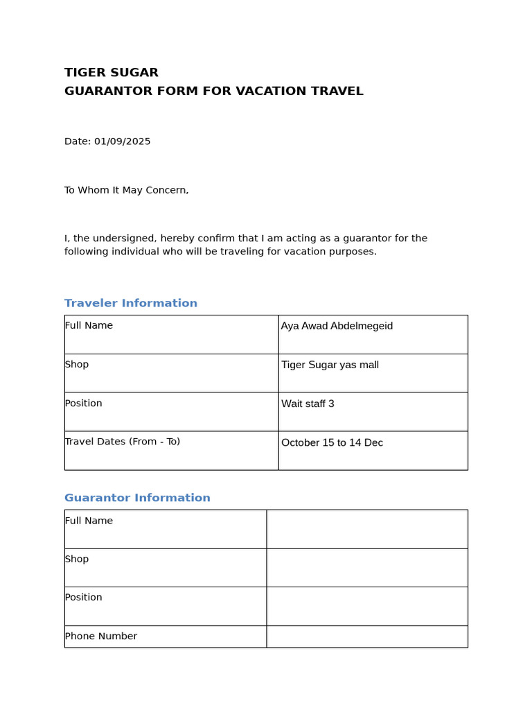 Tiger Sugar Guarantor Form-2462.docx 20250901 132530 0000 | PDF