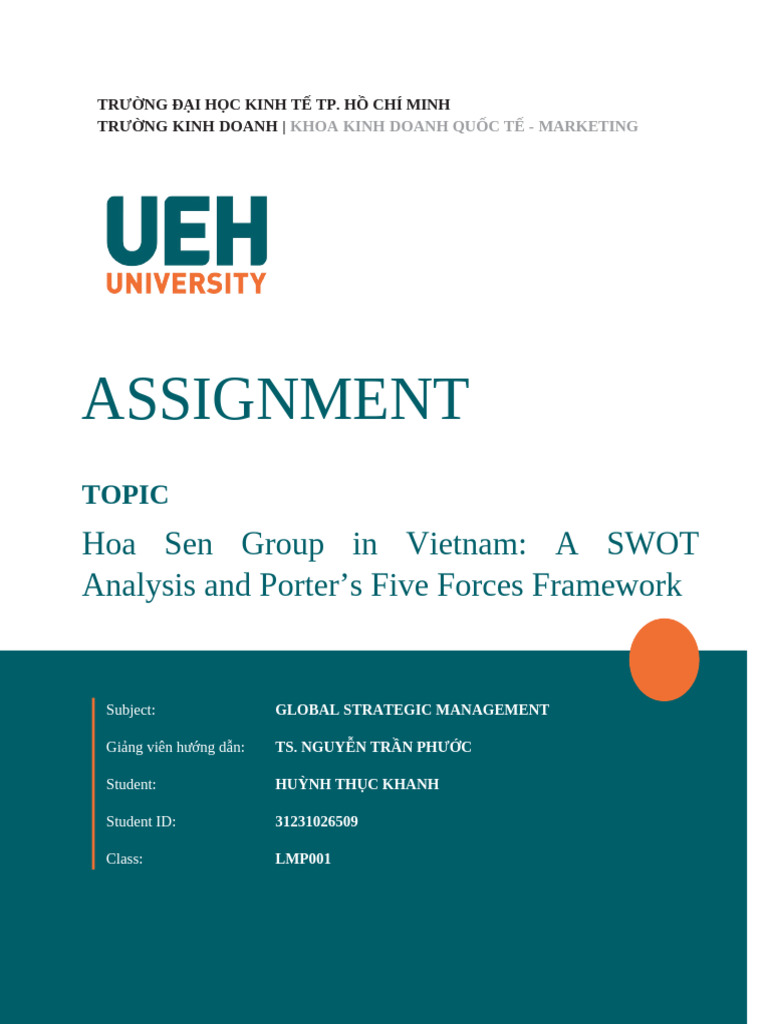Invidual Assignment - Hu NH TH C Khanh | PDF | Economies | Business