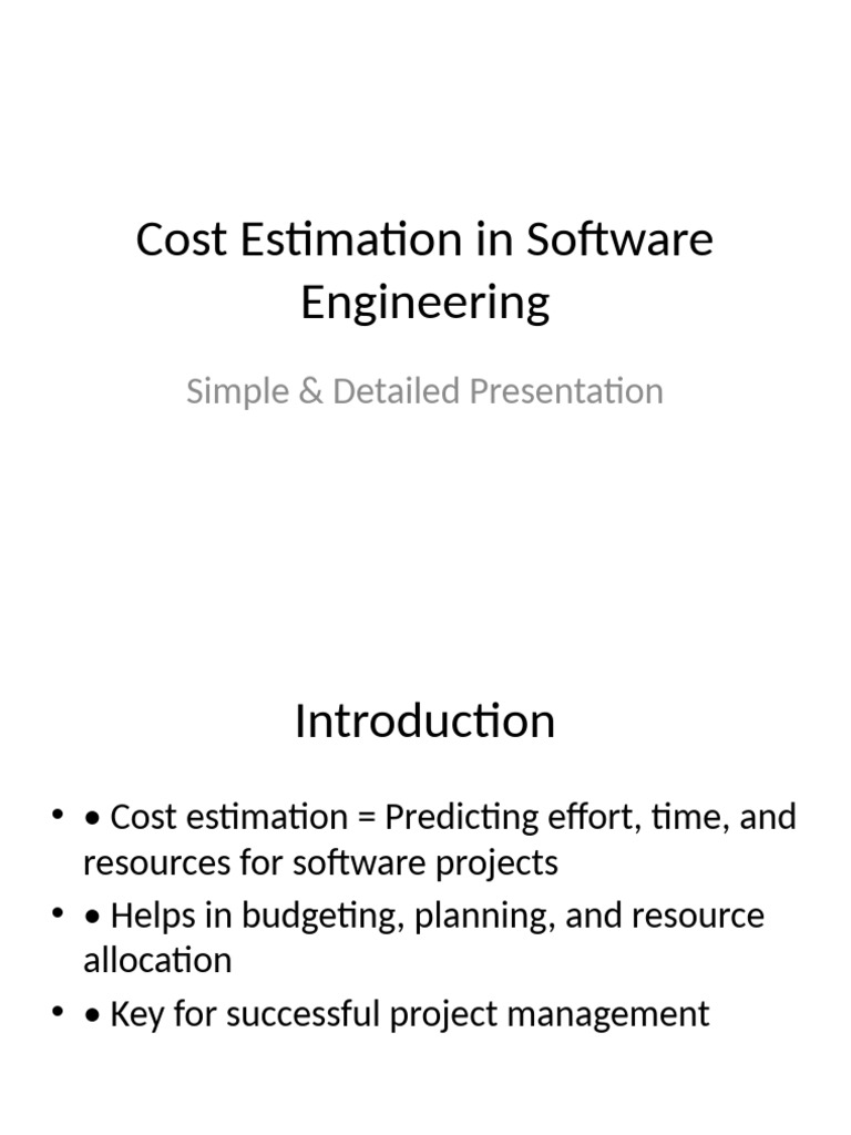 Software Cost Estimation Techniques Guide | PDF