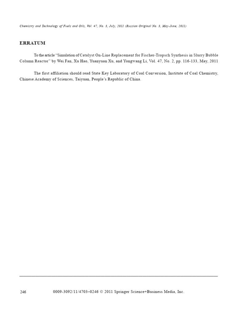 Erratum: Catalyst Replacement Study | PDF